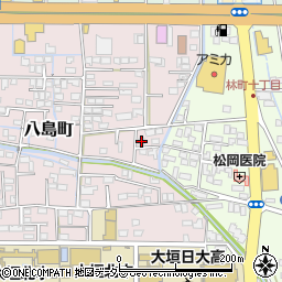 岐阜県大垣市八島町132周辺の地図