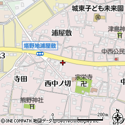 愛知県犬山市塔野地西中ノ切18周辺の地図