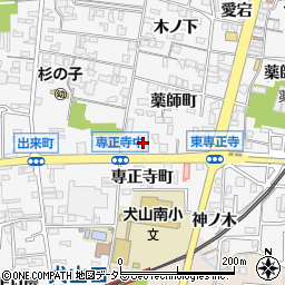 愛知県犬山市犬山専正寺町2周辺の地図