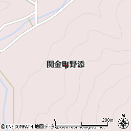 鳥取県倉吉市関金町野添周辺の地図