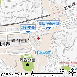 神奈川県横浜市磯子区杉田坪呑3周辺の地図