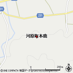 鳥取県鳥取市河原町本鹿周辺の地図
