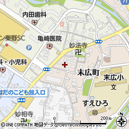 神奈川県秦野市末広町2周辺の地図
