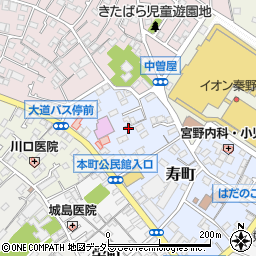 神奈川県秦野市寿町周辺の地図