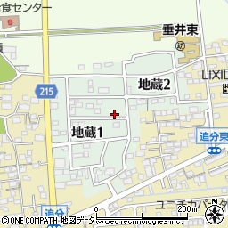 岐阜県不破郡垂井町地蔵周辺の地図