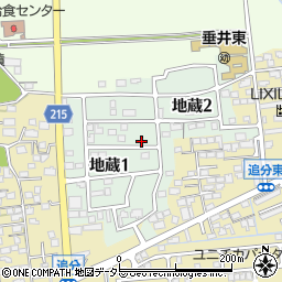 岐阜県垂井町（不破郡）地蔵周辺の地図