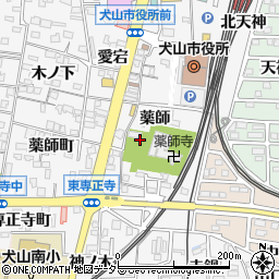 愛知県犬山市犬山薬師周辺の地図