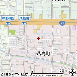 岐阜県大垣市八島町21周辺の地図