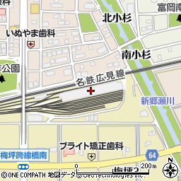 名鉄犬山検査場周辺の地図