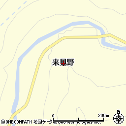 鳥取県八頭郡若桜町来見野周辺の地図