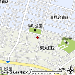 東太田公会堂周辺の地図