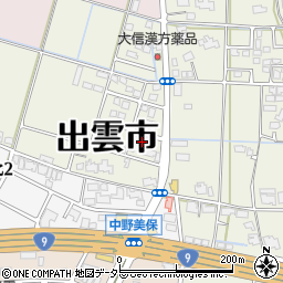 島根中央信用金庫東支店周辺の地図