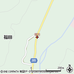福田周辺の地図