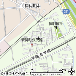 岐阜県大垣市新開町周辺の地図