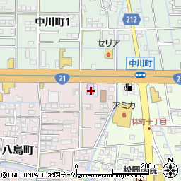 岐阜県大垣市八島町113周辺の地図