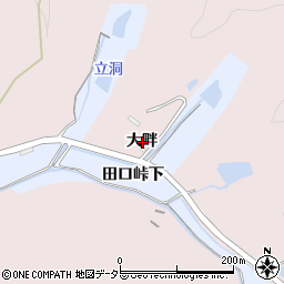 愛知県犬山市塔野地大畔周辺の地図