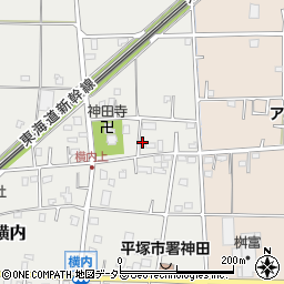 神奈川県平塚市横内445周辺の地図