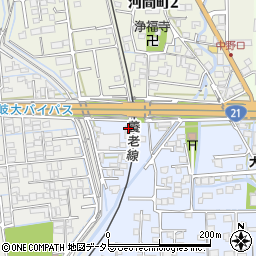岐阜県大垣市笠縫町388-1周辺の地図