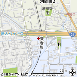 岐阜県大垣市笠縫町388-2周辺の地図
