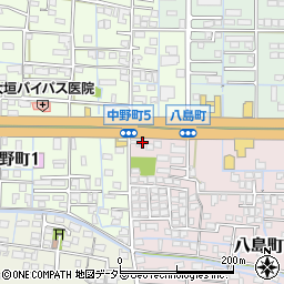 岐阜県大垣市八島町1周辺の地図