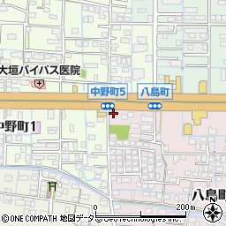 岐阜県大垣市八島町2624-8周辺の地図