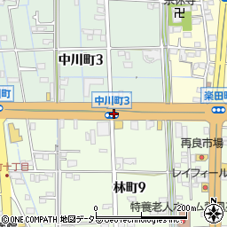 中川町３周辺の地図