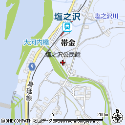 塩之沢公民館周辺の地図