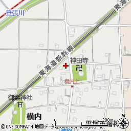 神奈川県平塚市横内579周辺の地図