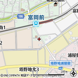 愛知県犬山市富岡株池153-2周辺の地図