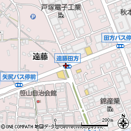 遠藤田方周辺の地図