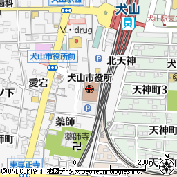 犬山市役所出納室　会計課会計周辺の地図