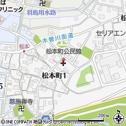 岐阜県各務原市松本町周辺の地図