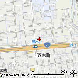 ファミリーマート大垣笠木町店周辺の地図