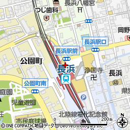 ＪＲ長浜駅ビル周辺の地図