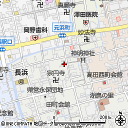 龍馬 軍鶏農場 長浜店周辺の地図