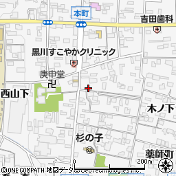 猪子町公民館周辺の地図