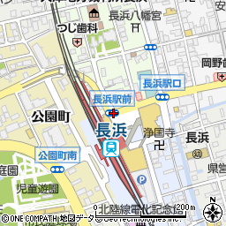 長浜駅前周辺の地図