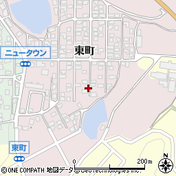 鳥取県南部町（西伯郡）東町周辺の地図