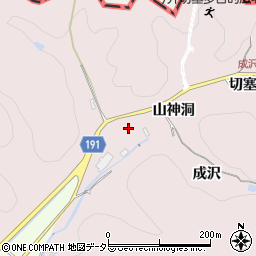 愛知県犬山市今井（山神洞）周辺の地図