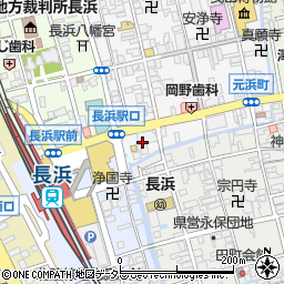 滋賀銀行長浜駅前代理店周辺の地図