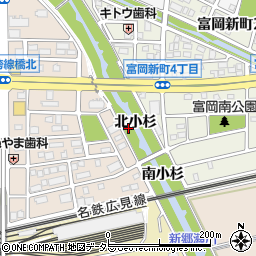 愛知県犬山市犬山北小杉周辺の地図