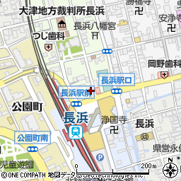 長浜警察署長浜駅前交番周辺の地図