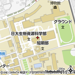 日本大学生物資源科学部　付属農場周辺の地図