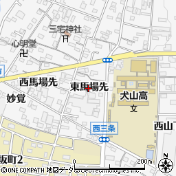 愛知県犬山市犬山東馬場先周辺の地図