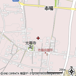 滋賀県米原市市場周辺の地図