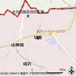 愛知県犬山市今井切塞周辺の地図