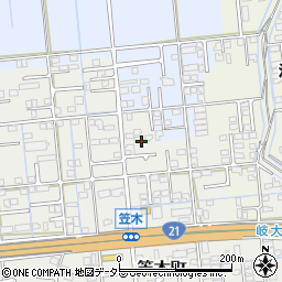 岐阜県大垣市笠木町周辺の地図