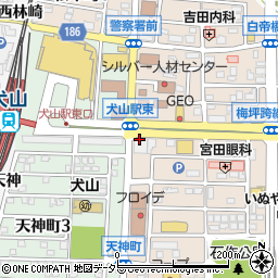 十六銀行犬山支店周辺の地図
