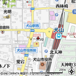犬山駅西病院周辺の地図