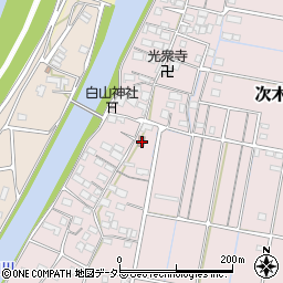 岐阜県岐阜市次木408周辺の地図